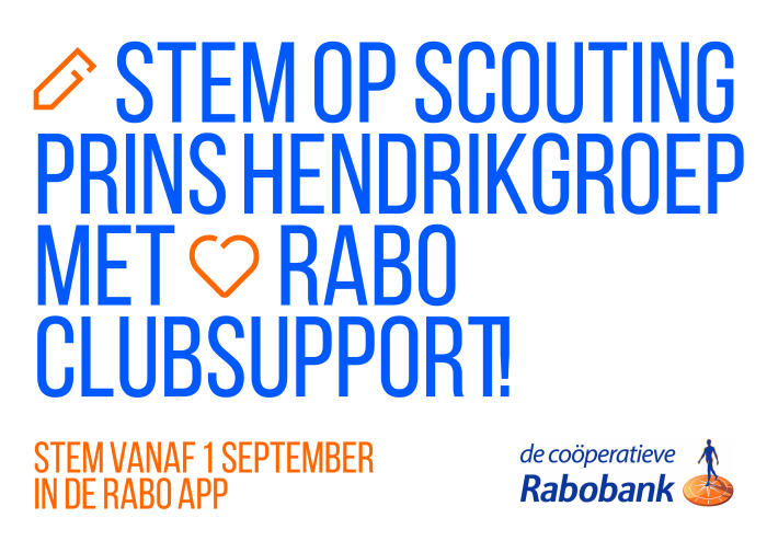 Stem op de Scouting Prins Hendrikgroep tijdens Rabo ClubSupport Stem op de Scouting Prins Hendrikgroep tijdens Rabo ClubSupport