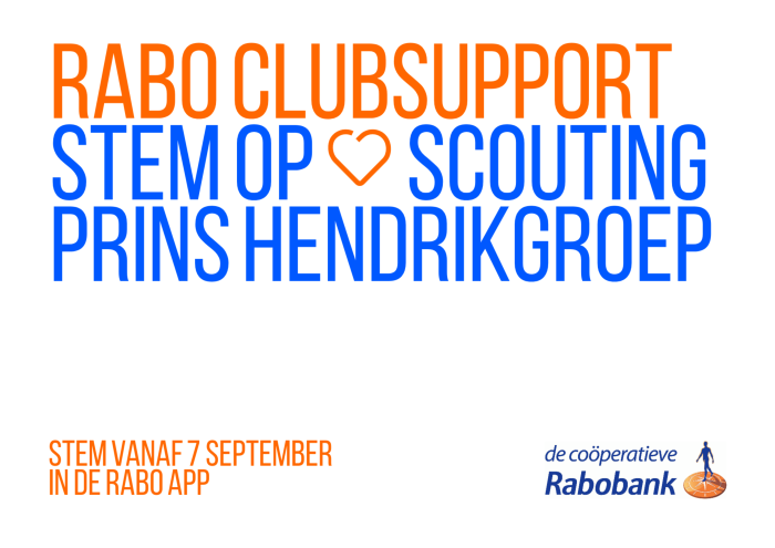 Stem op de Scouting Prins Hendrikgroep tijdens Rabo ClubSupport Stem op de Scouting Prins Hendrikgroep tijdens Rabo ClubSupport